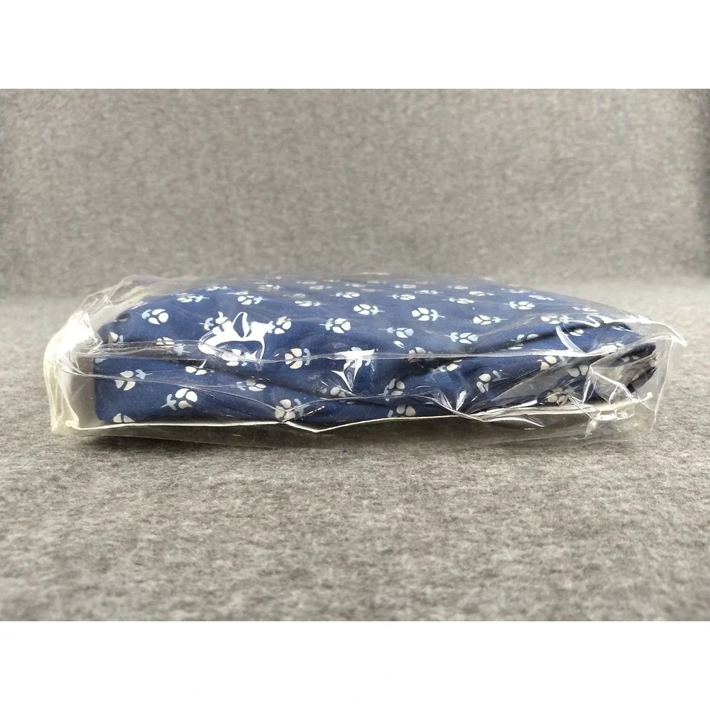 Ralph Lauren‎ Cote D'Azur Twin Bedskirt Indigo Blue Floral 100% Cotton USA NEW